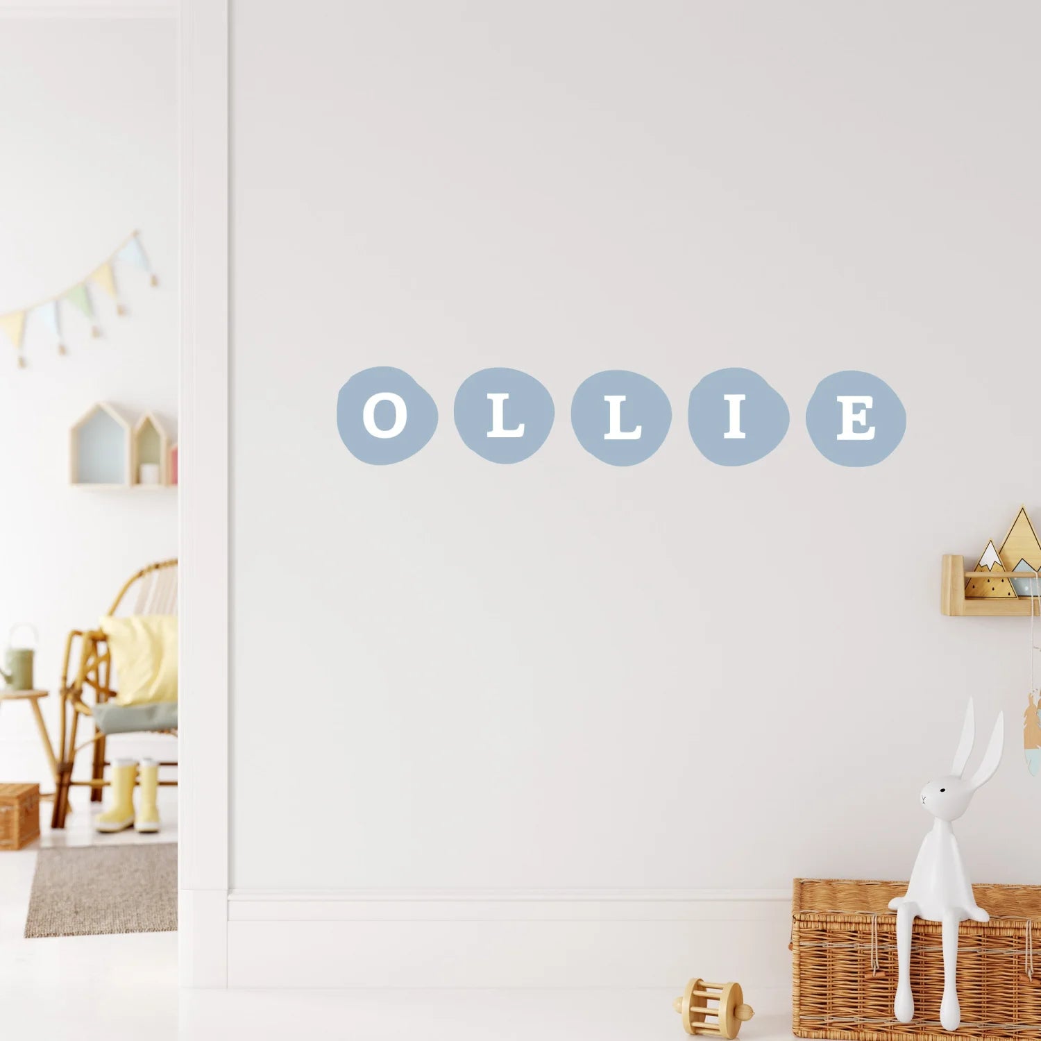 Blue Personalised Name Dot Decals - Decals - Name Dots