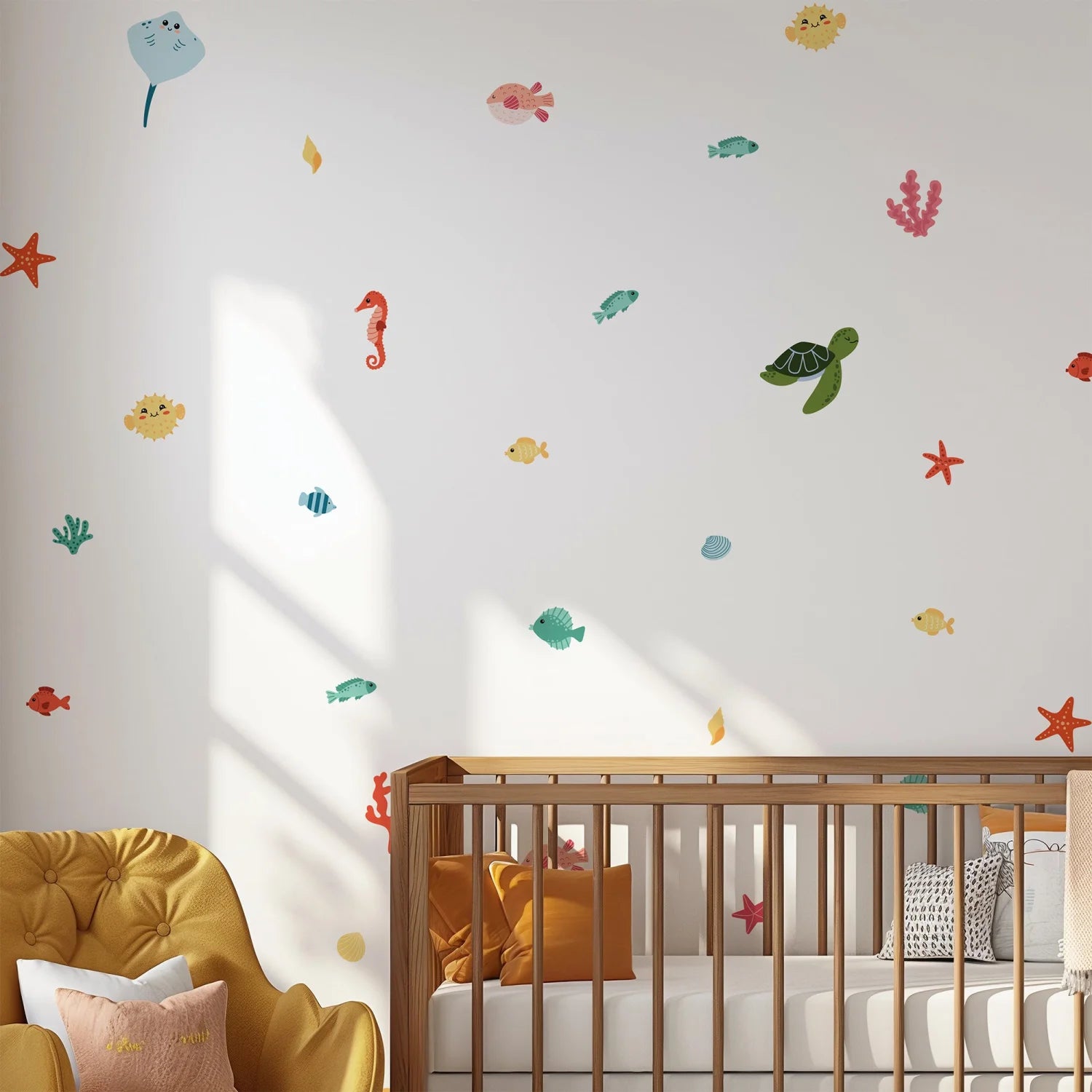 Bright Sea Creatures Wall Decal - Decals - Sea