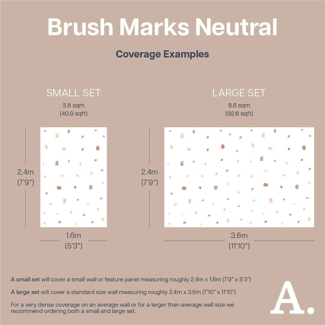 Brush Marks Neutral Wall Decal - Decals - Abstract Shapes