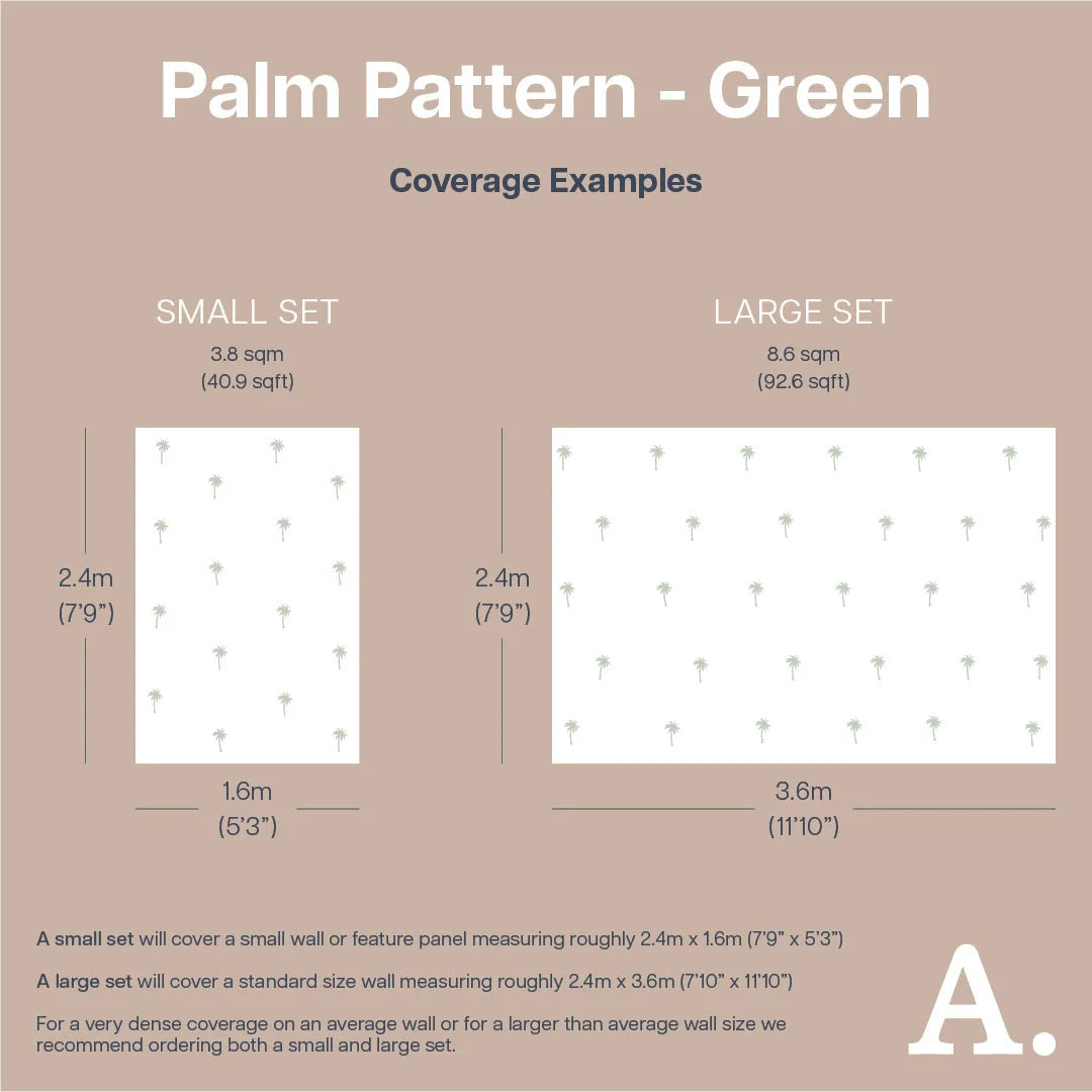 Green Palms Wall Decal - Pattern - Decals - Florals