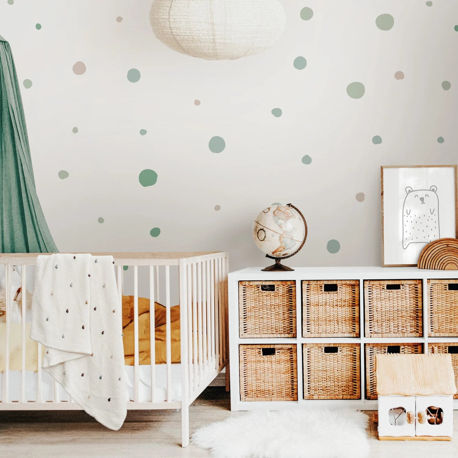 Greens Polka Dot Wall Decals - Decals - Polka Dots