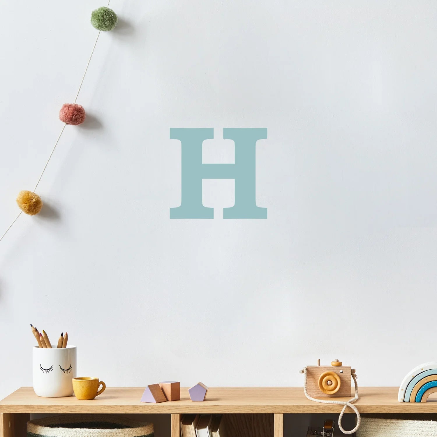 Letter H Initial Decal - Decals - Initials