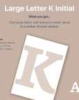 Letter K Initial Decal - Decals - Initials