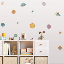 Mixed Planets Wall Decal