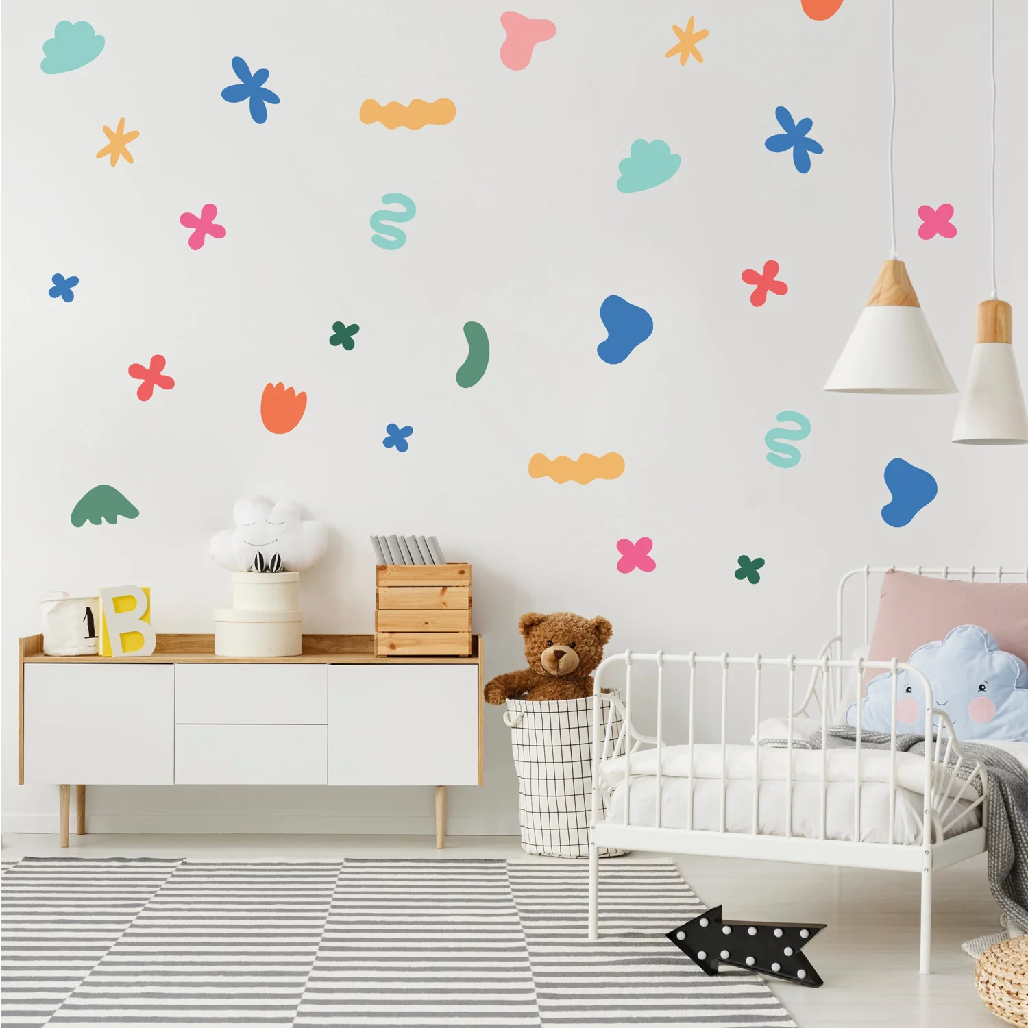 Mixed Shapes Multi Wall Decal - Decals Abstract