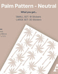 Neutral Palm Wall Decals - Pattern - Decals - Florals