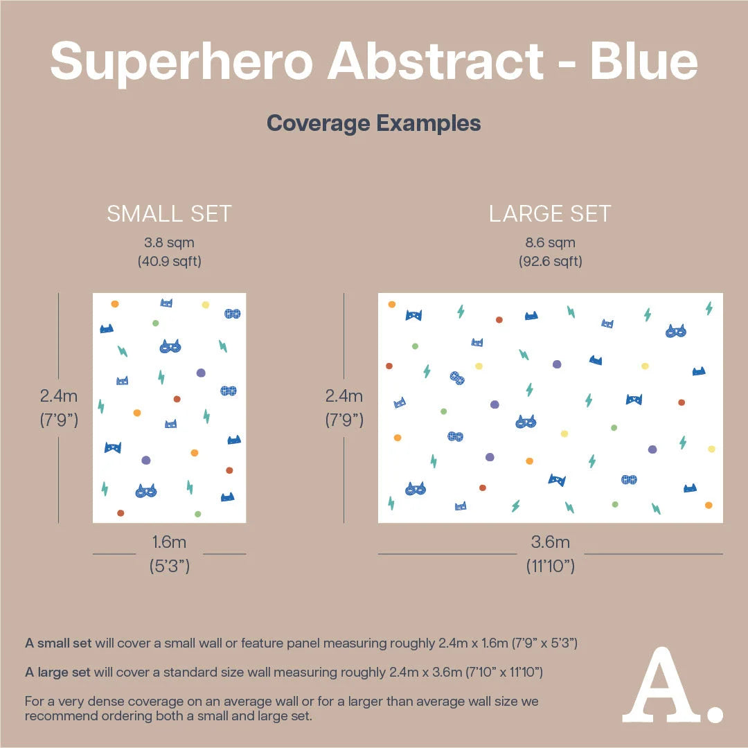 Superhero Abstract - Blue - Decals - Fantasy