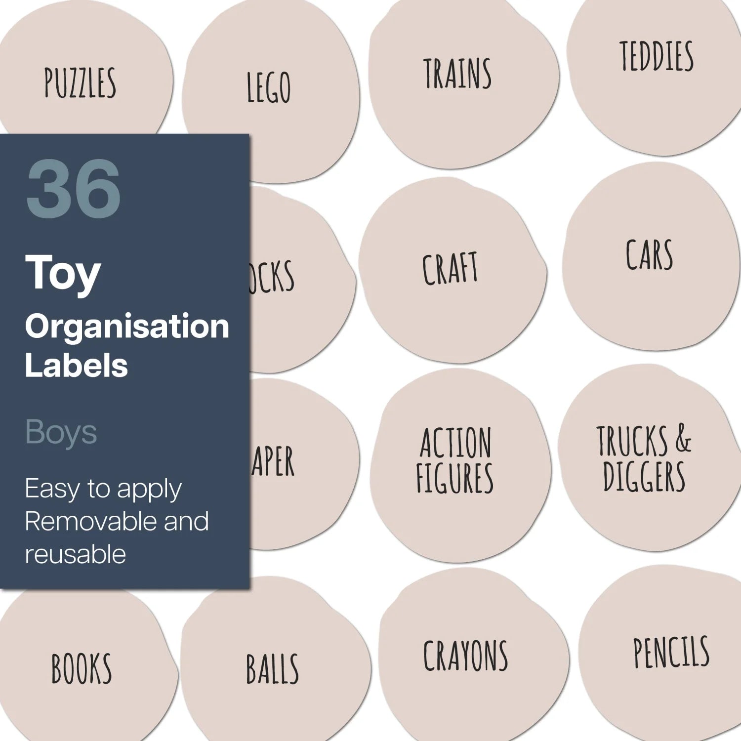 Toy Labels - Boys Neutral - Organisation Labels