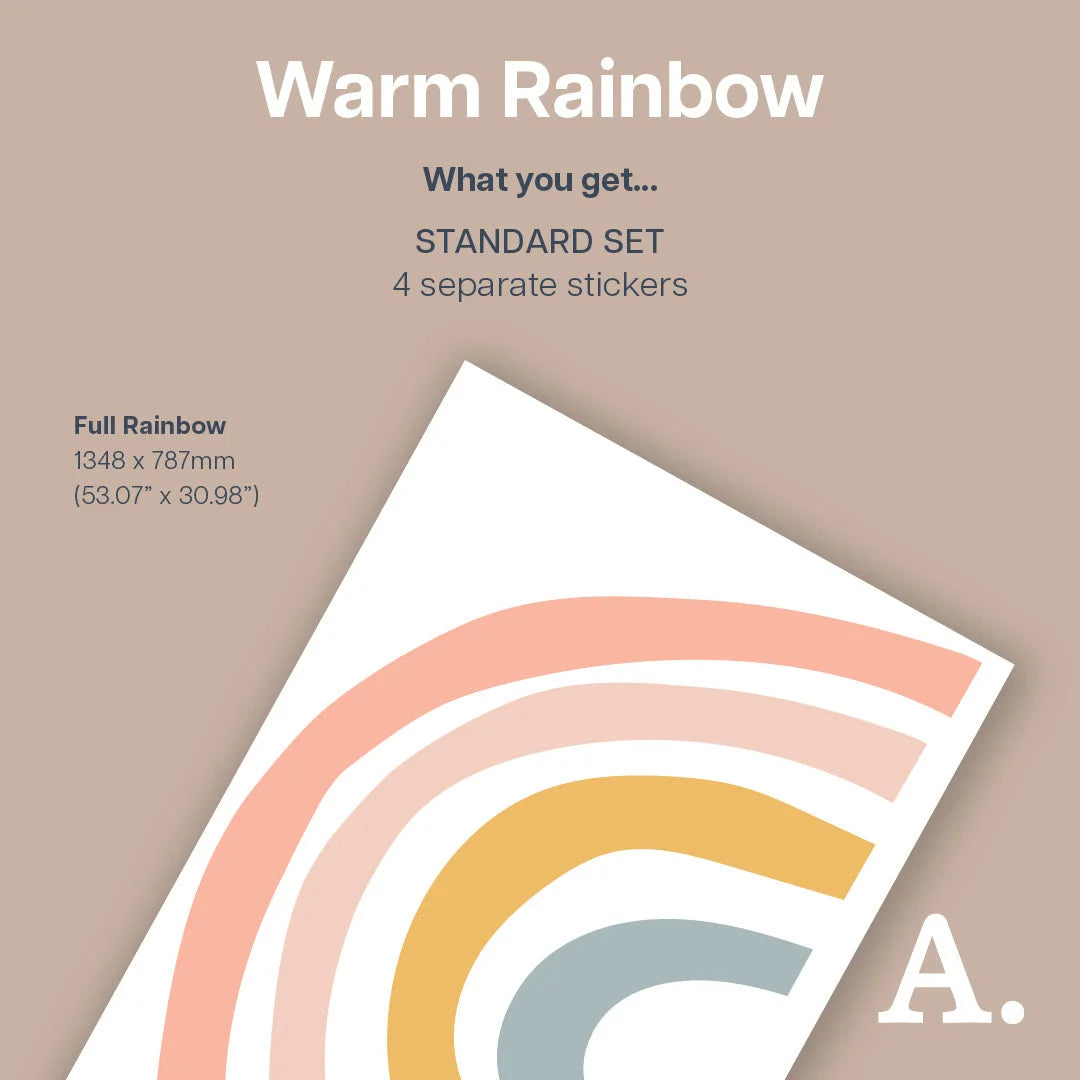 Warm Rainbow Wall Decal - Decals Big Features