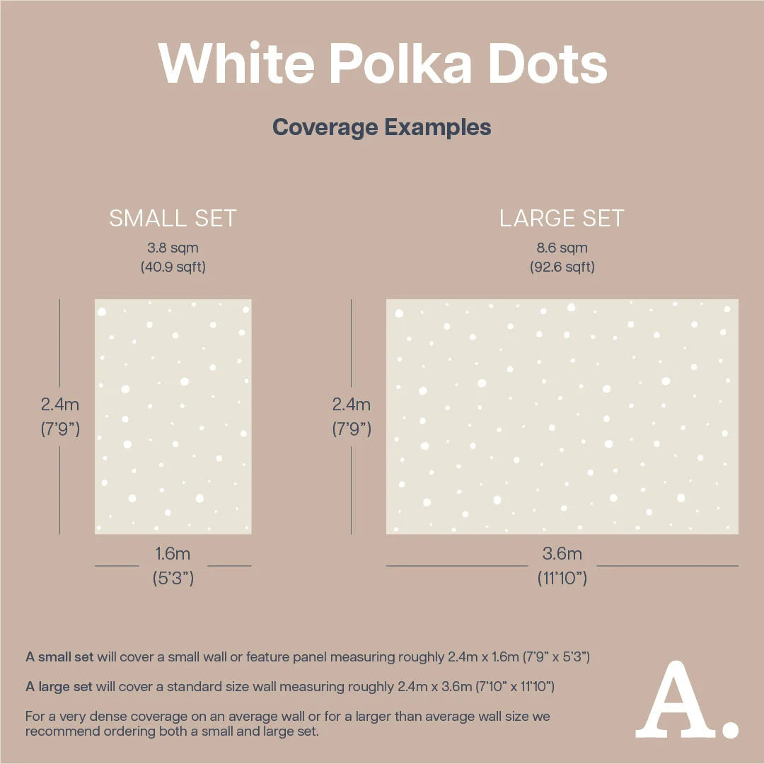 White Polka Dot Wall Decal - Decals - Polka Dots