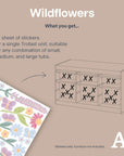 Wildflowers - Storage Tub Decals - Organisational Tubs